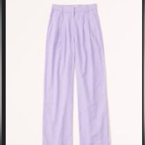 Abercrombie Linen Trousers size S wide tailored